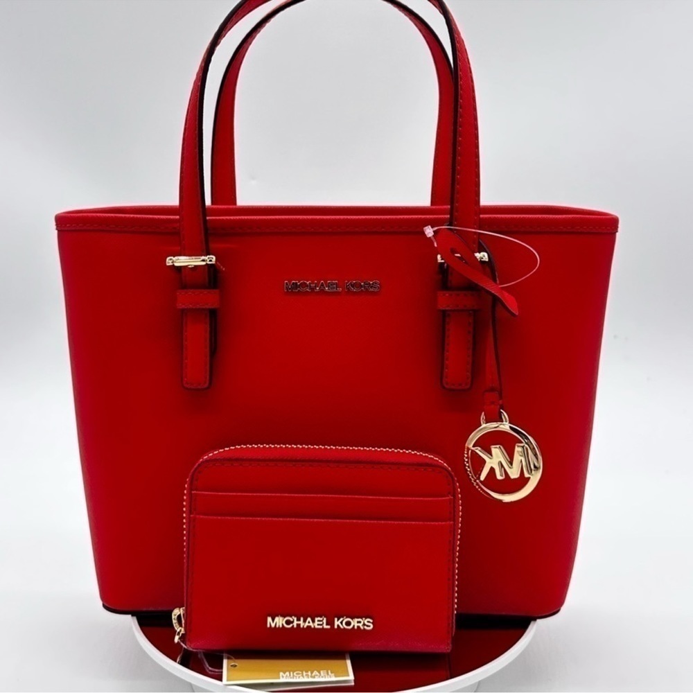 Michael Kors Jet Set Travel Extra-Small Top Zip
Tote Bag & ZA Card Case Wallet - Picture 2 of 9